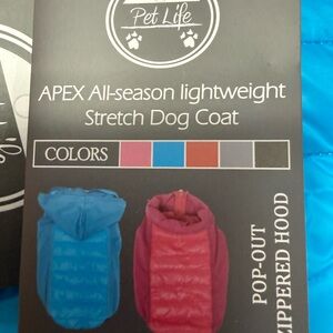 Pet Life Blue Dog Jacket with Hood-measuring 22 x 24”